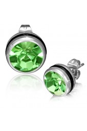 SALE - 10mm auskarai su pusbrangiu akmeniu